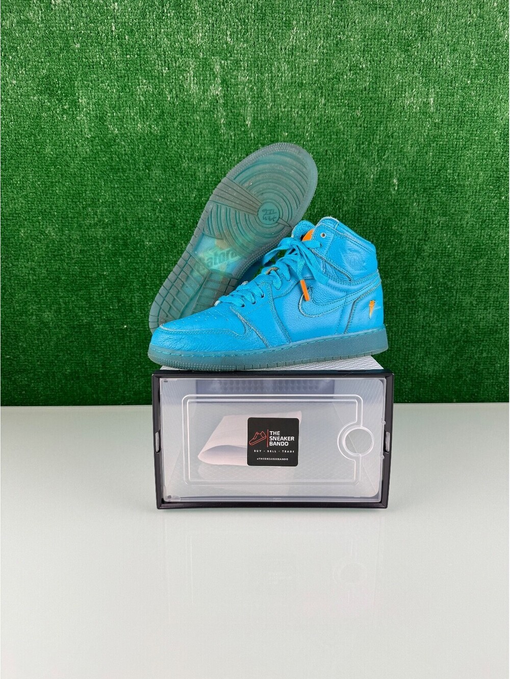 Size 7Y - Air Jordan 1 Retro OG G8RD High Blue Lagoon GS